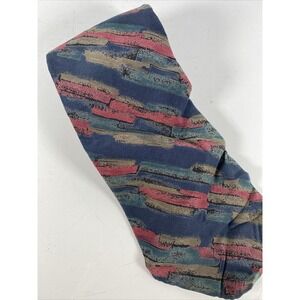 Mens Tie  Geometric Abstract  Pattern Don Loper Beverly Hills Red Purple Blue
